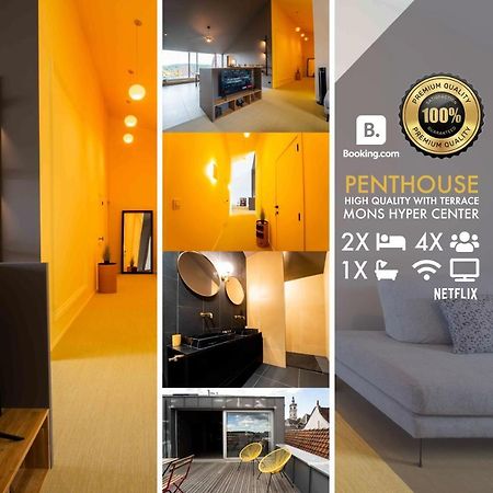 Luxury Penthouse & Terrace - Mons City Center المظهر الخارجي الصورة
