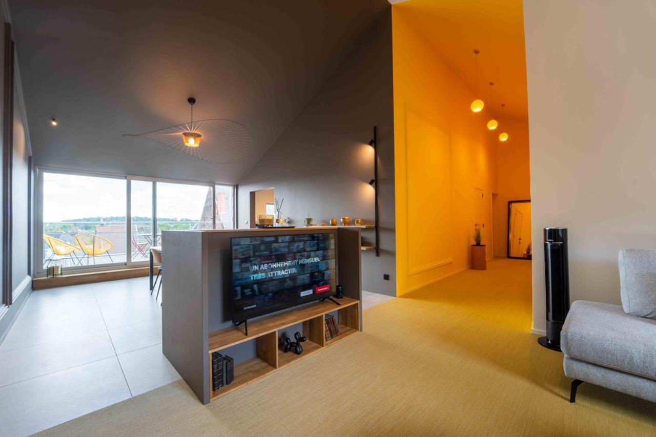 Luxury Penthouse & Terrace - Mons City Center المظهر الخارجي الصورة