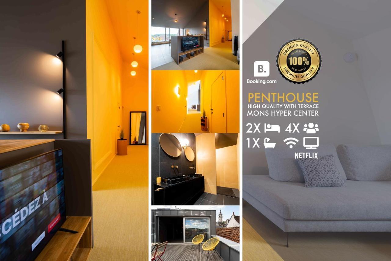Luxury Penthouse & Terrace - Mons City Center المظهر الخارجي الصورة